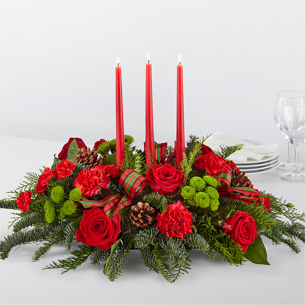 By the Candlelight Centerpiece – A Floral Gallery, Clayton MO