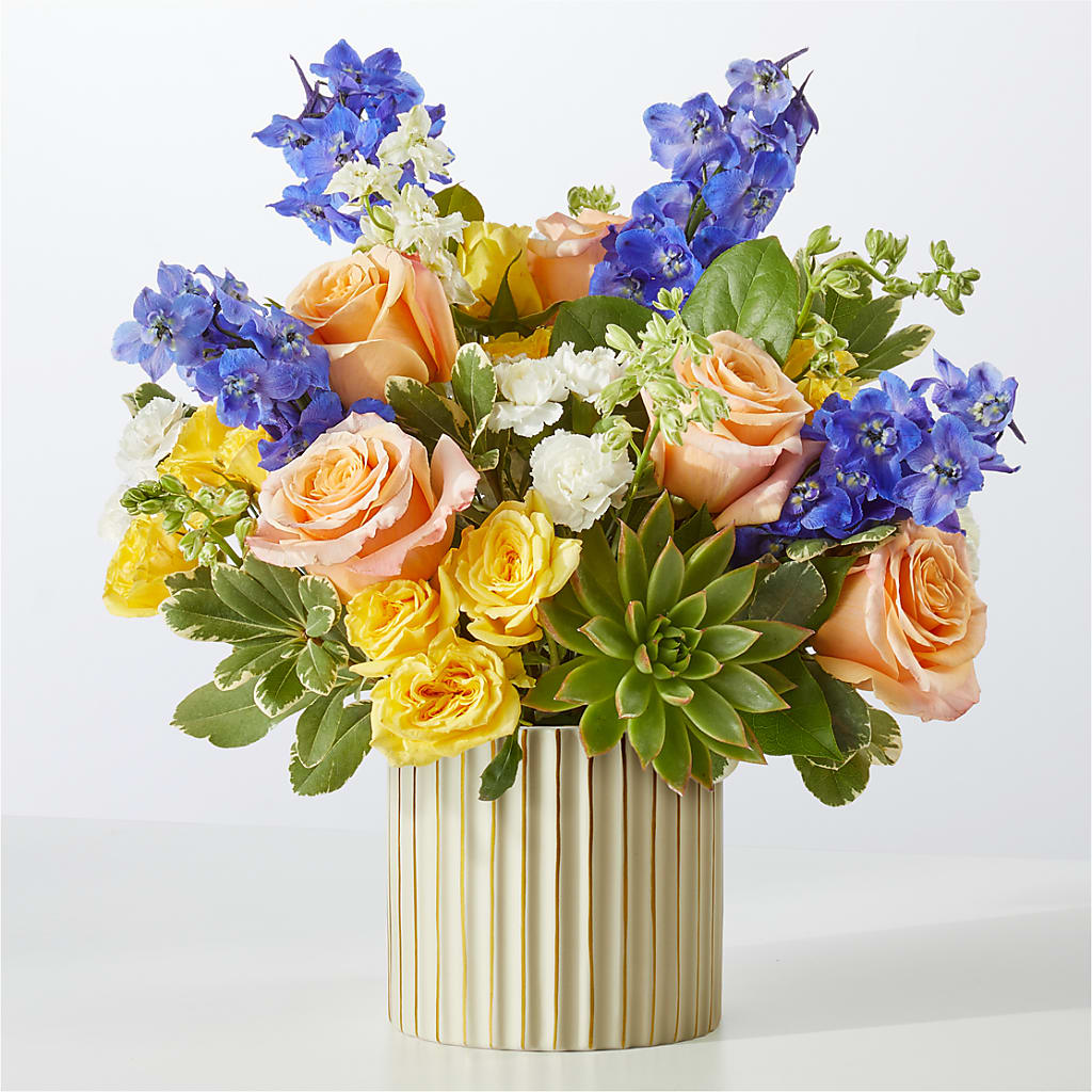 Cobalt Reverie Bouquet – A Floral Gallery, Clayton MO