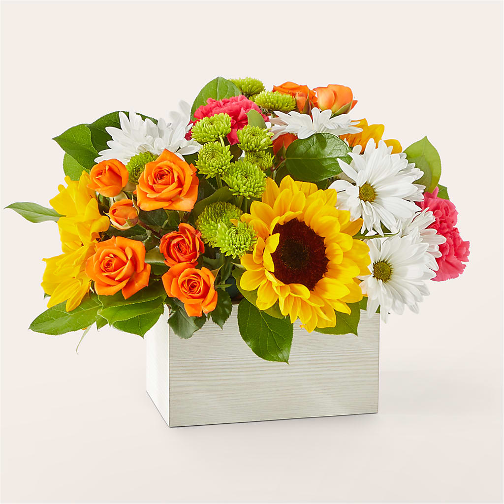 Sun-drenched Blooms Box Bouquet – A Floral Gallery, Clayton MO