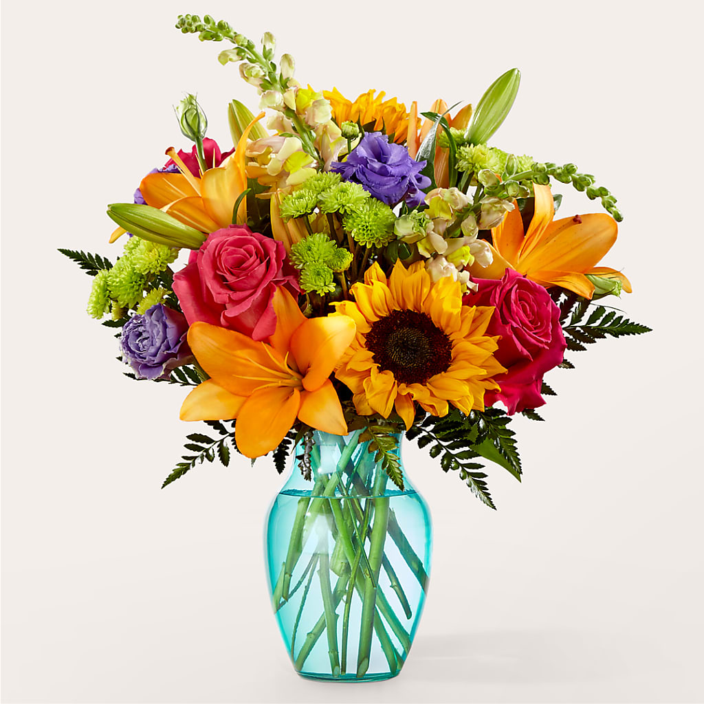 Double Rainbow Bouquet – A Floral Gallery, Clayton MO