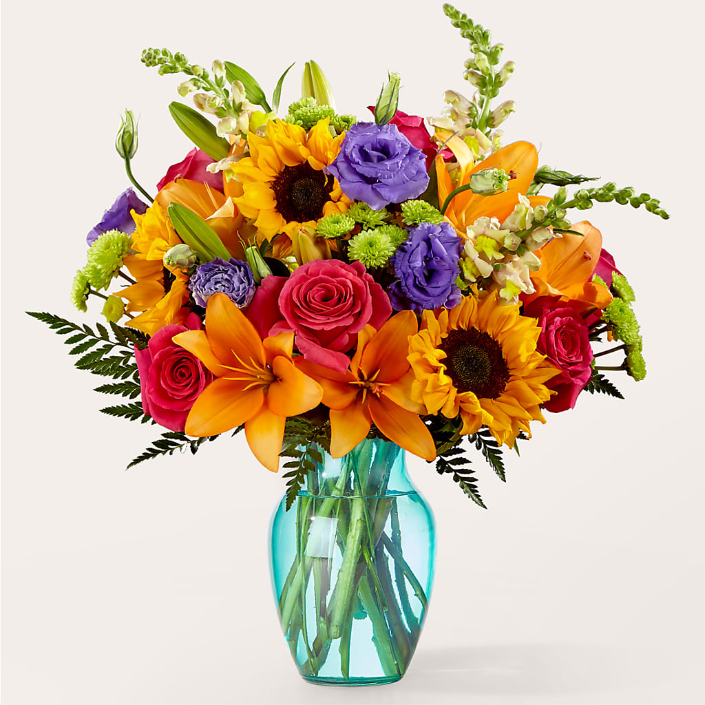 Double Rainbow Bouquet – A Floral Gallery, Clayton MO