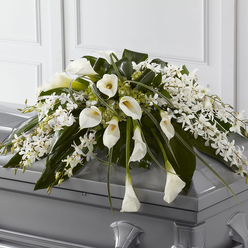 Angel Wings Casket Spray – A Floral Gallery, Clayton MO