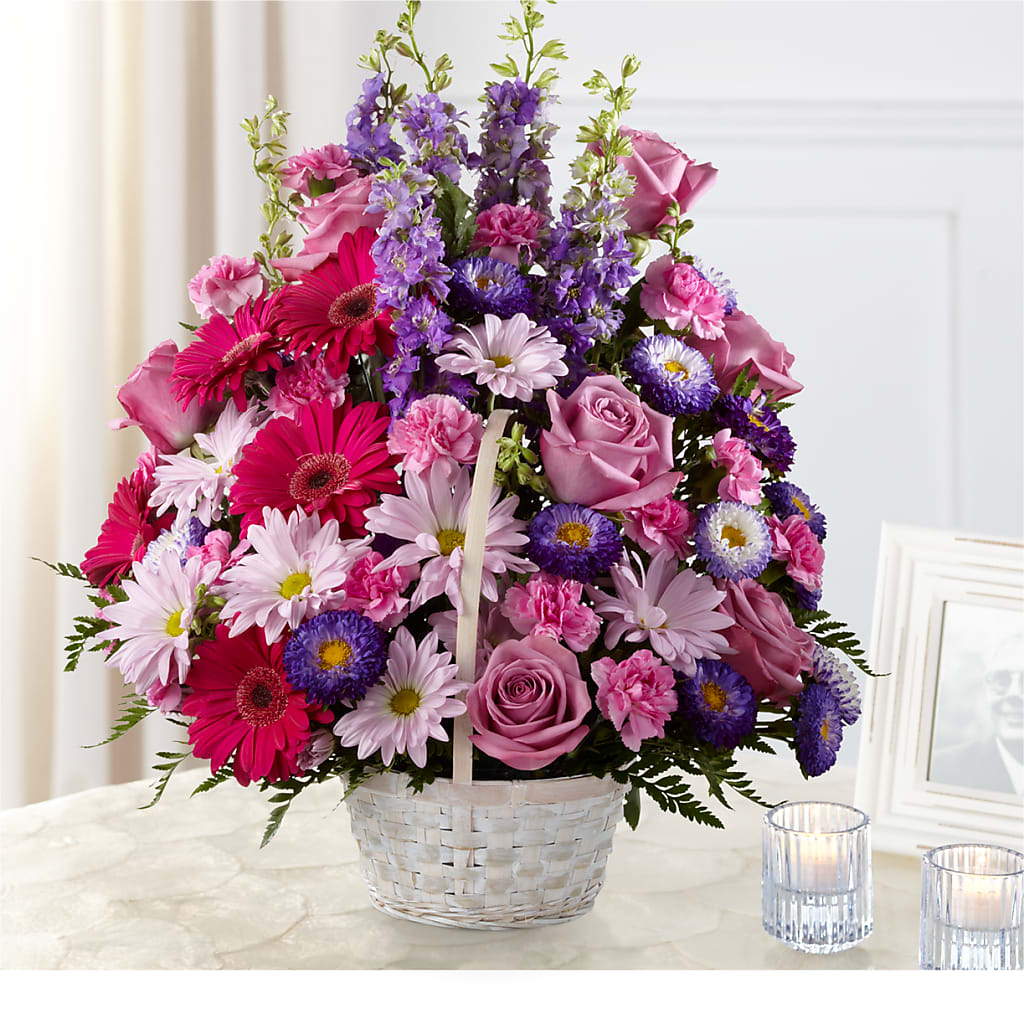 Pastel Peace Basket – A Floral Gallery, Clayton MO