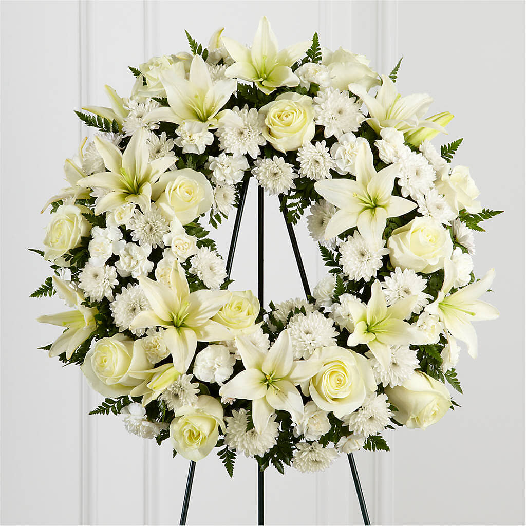 Treasured Tribute Wreath – A Floral Gallery, Clayton MO