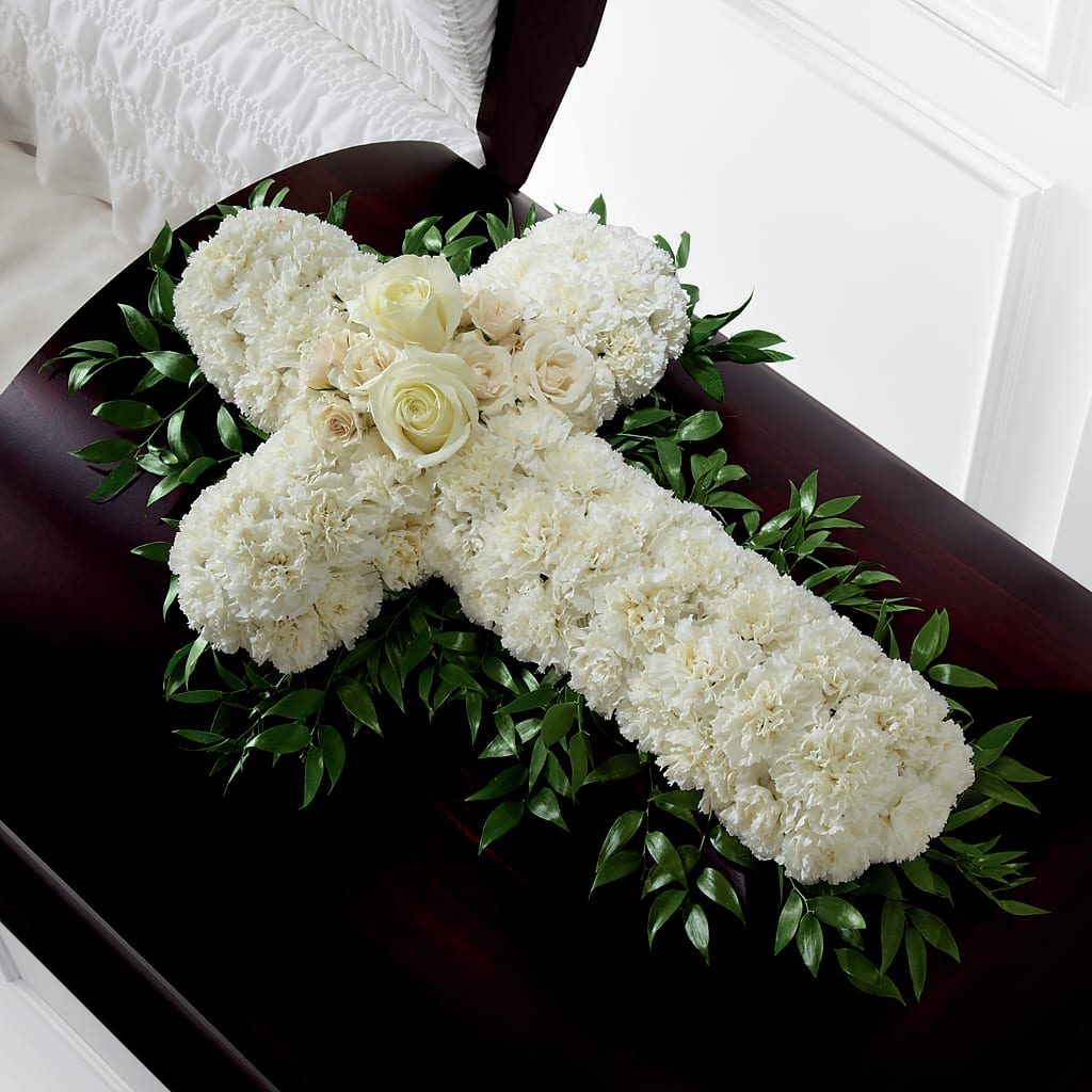 Peaceful Memories Casket Spray (Standard) – A Floral Gallery, Clayton MO