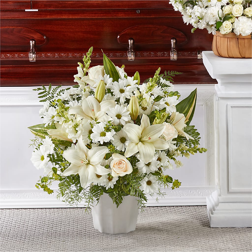 Thoughts of Tranquility Floor Basket – A Floral Gallery, Clayton MO