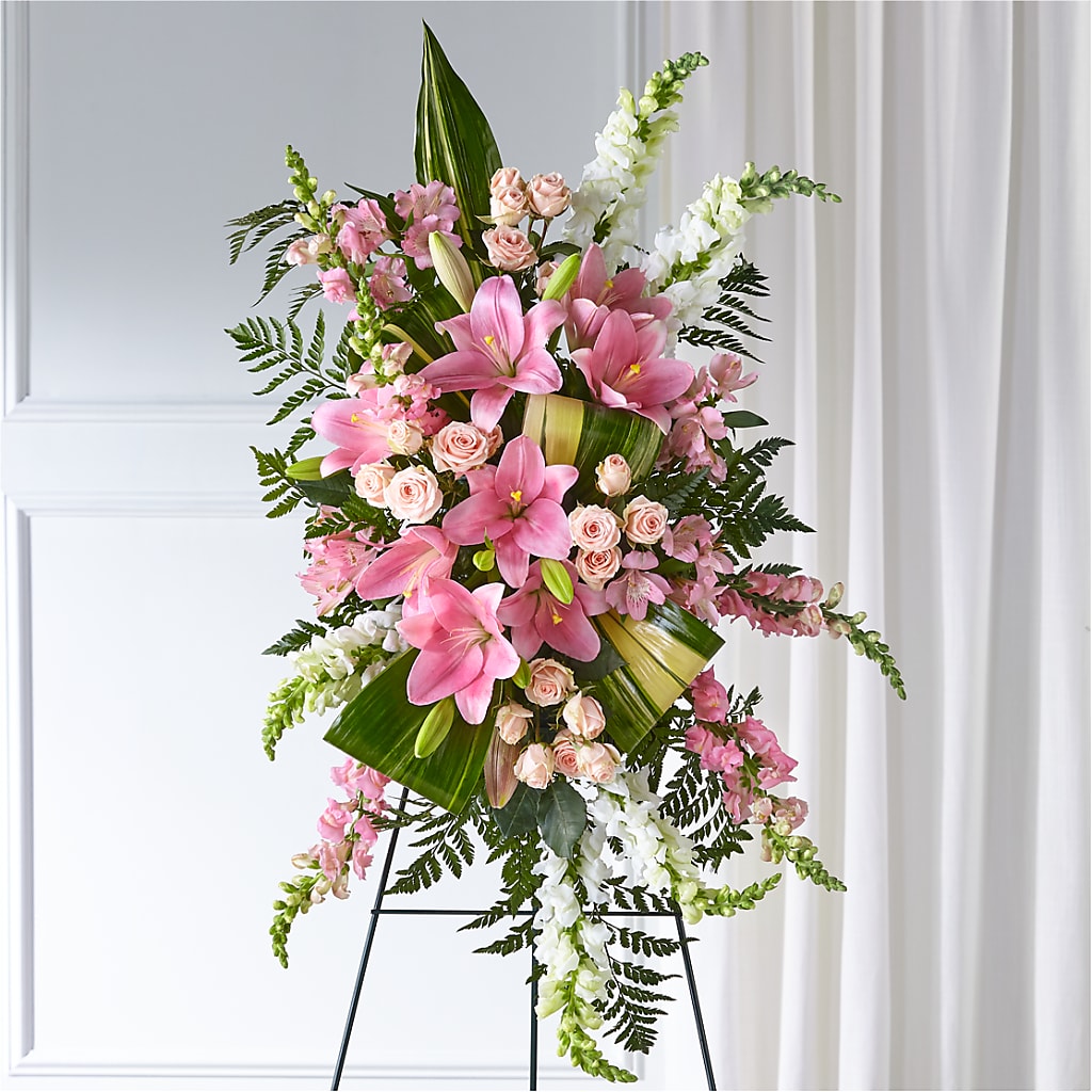 Elegant Embrace Standing Spray – A Floral Gallery, Clayton MO