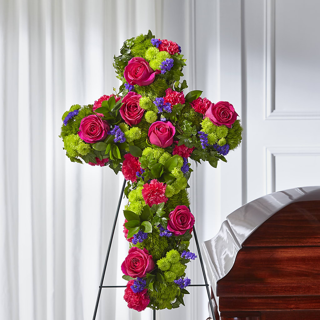 Tribute Rose Floral Cross – A Floral Gallery, Clayton MO