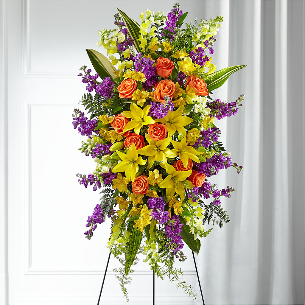 Thoughtful Prayers Standing Spray – A Floral Gallery, Clayton MO