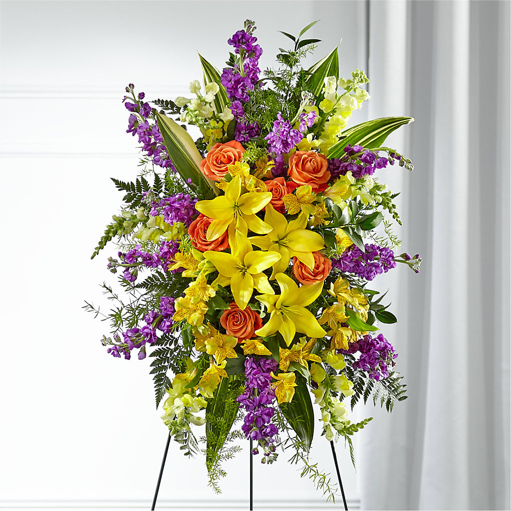 Thoughtful Prayers Standing Spray – A Floral Gallery, Clayton MO