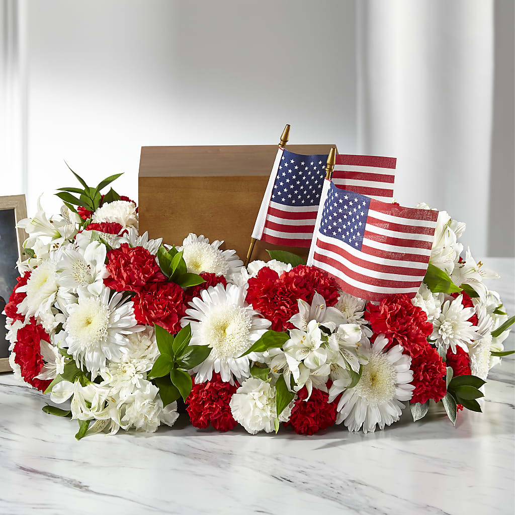 Spirit of Patriotism Cremation Adornment – A Floral Gallery, Clayton MO