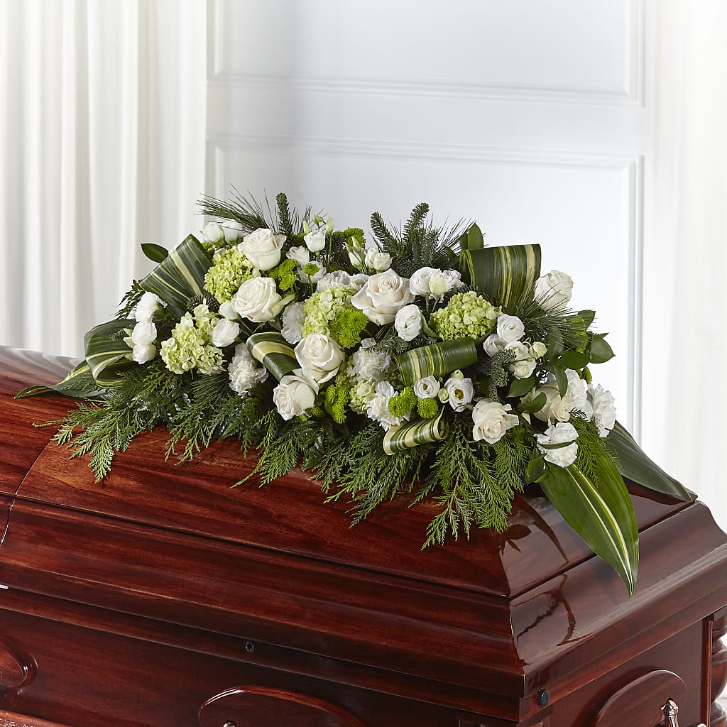 Hopeful Gesture Casket Spray – A Floral Gallery, Clayton MO
