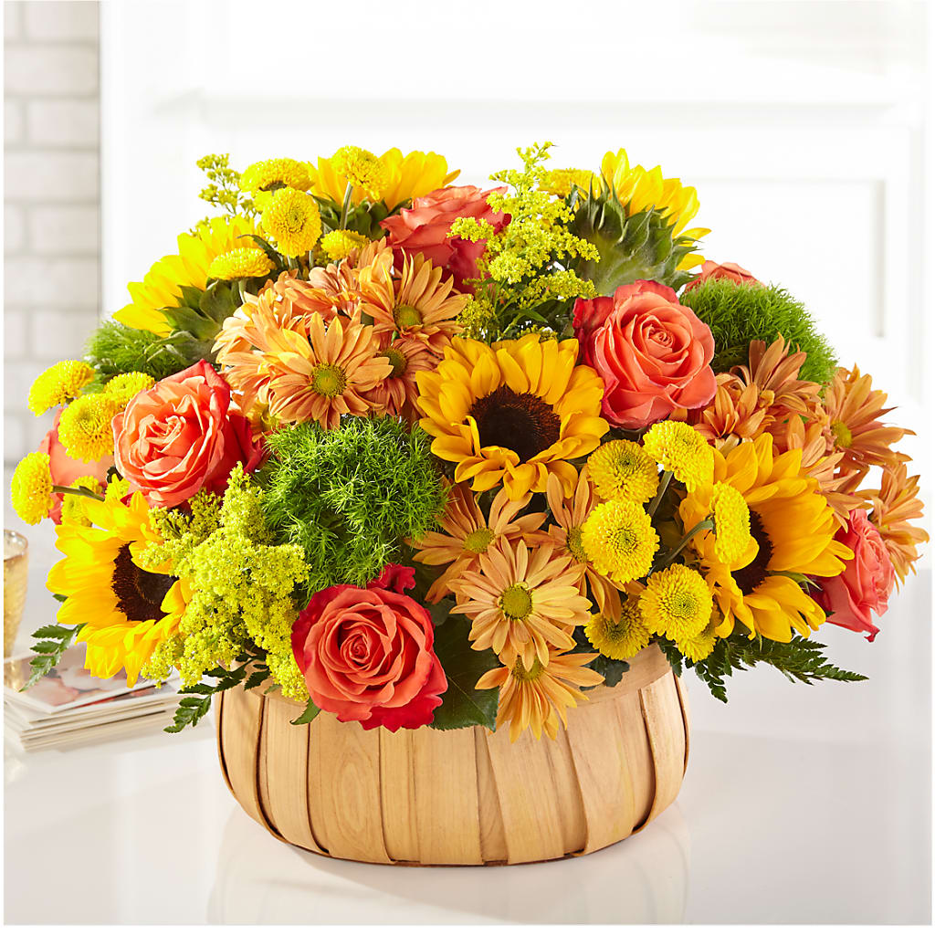 Harvest Sunflower Basket – A Floral Gallery, Clayton MO