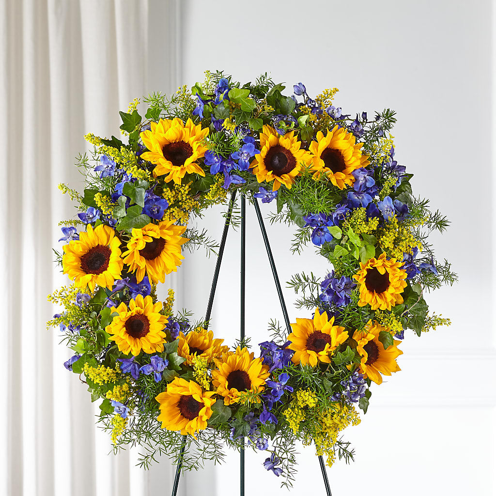 Bright Rays Wreath – A Floral Gallery, Clayton MO