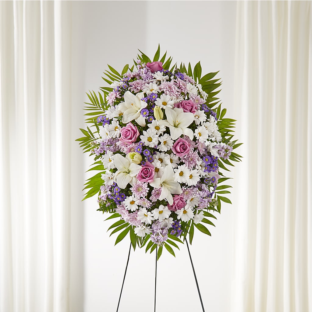 Surrounded by Love Standing Spray – A Floral Gallery, Clayton MO
