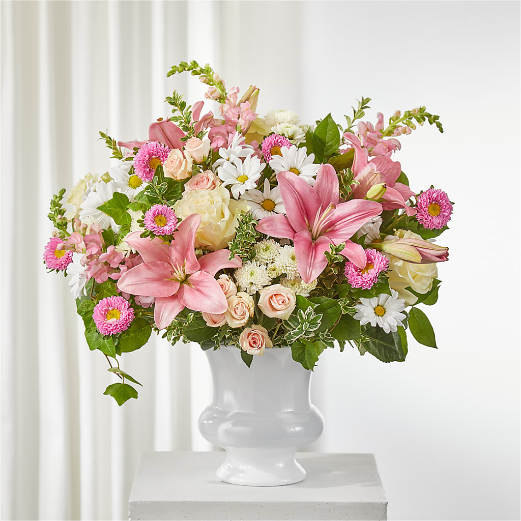 Empathetic Blooms Urn Arrangement – A Floral Gallery, Clayton MO