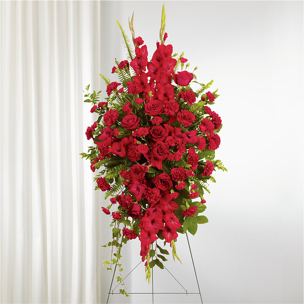 From the Heart Standing Spray – A Floral Gallery, Clayton MO