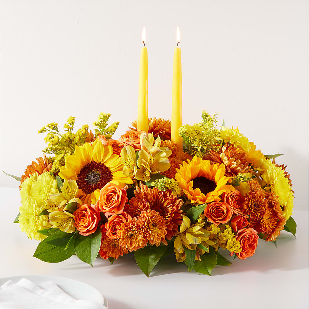 Autumn Harmony Centerpiece – A Floral Gallery, Clayton MO