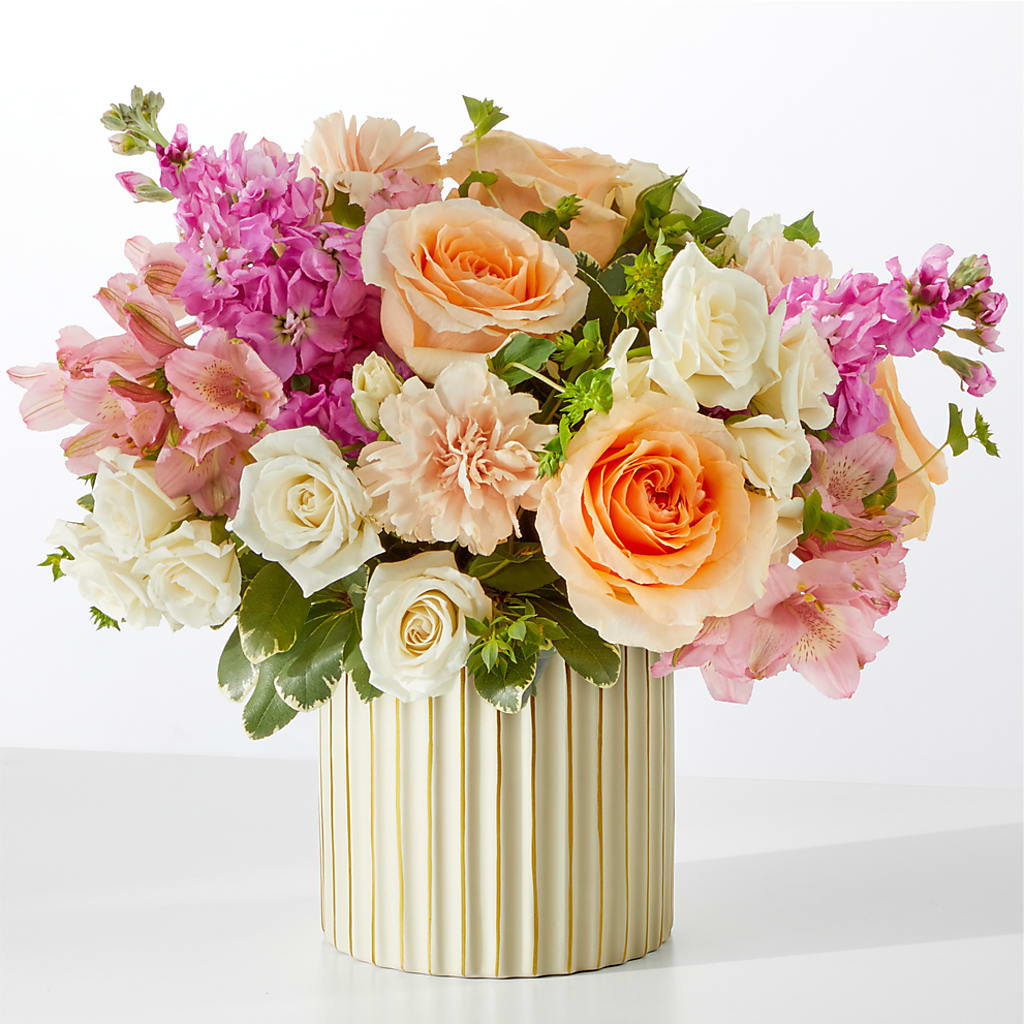 Paradise Bouquet with Ivory Vase – A Floral Gallery, Clayton MO
