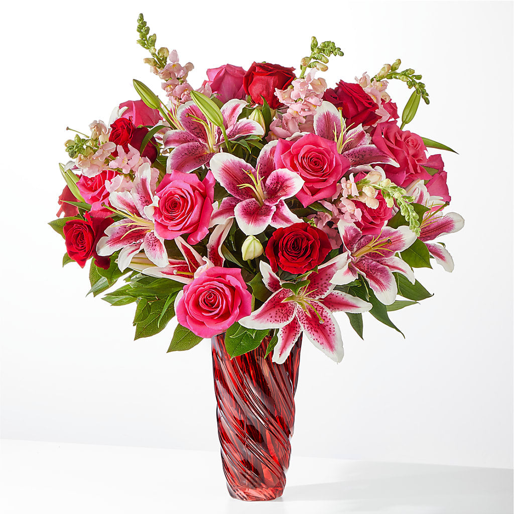 Always You Bouquet with Luxe Swirl Vase – A Floral Gallery, Clayton MO