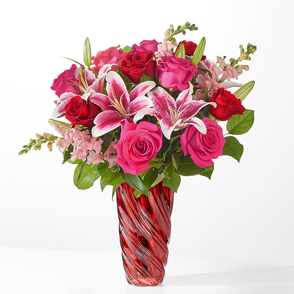 Always You Bouquet with Luxe Swirl Vase – A Floral Gallery, Clayton MO