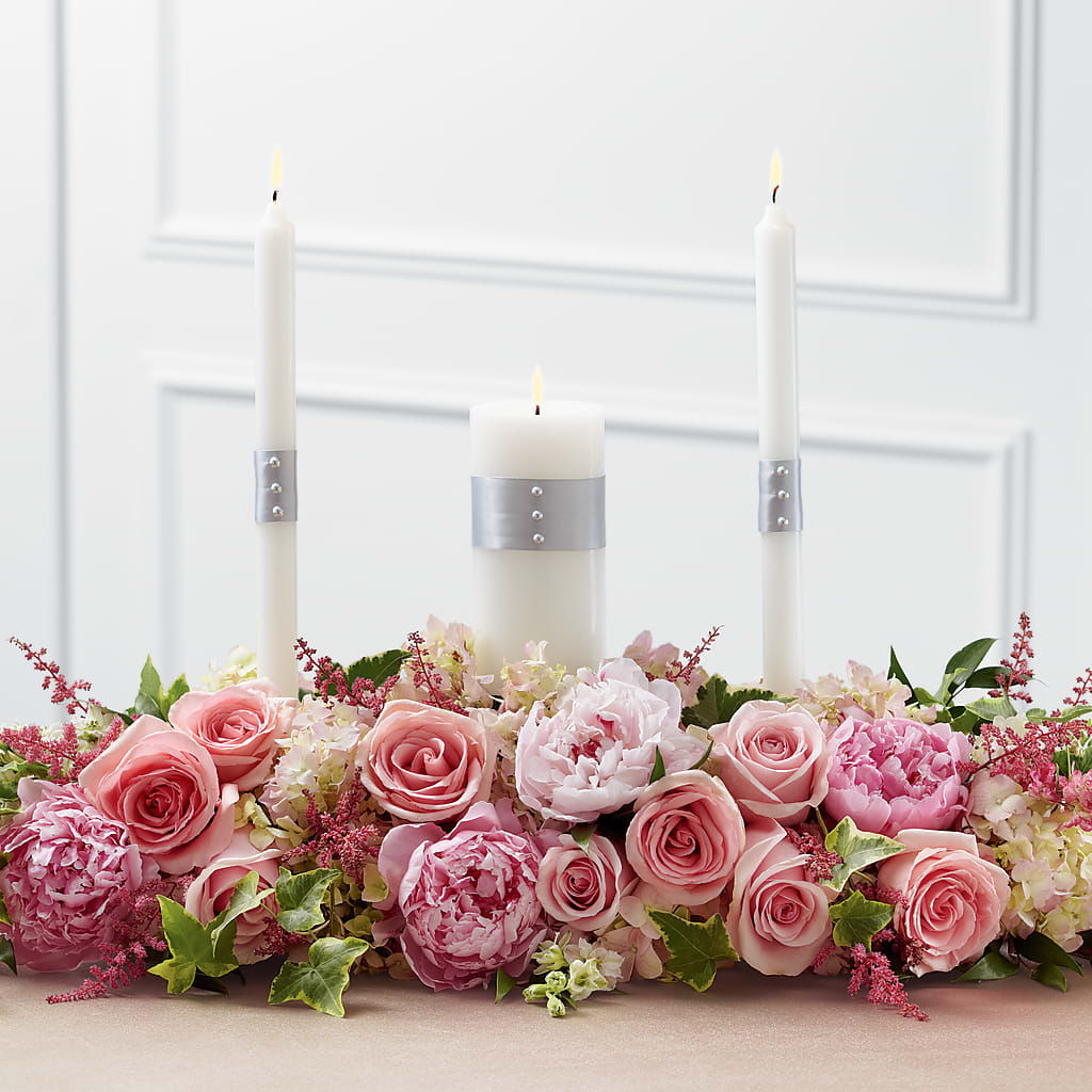 Worldwide Romance Unity Candle Arrangement – A Floral Gallery, Clayton MO