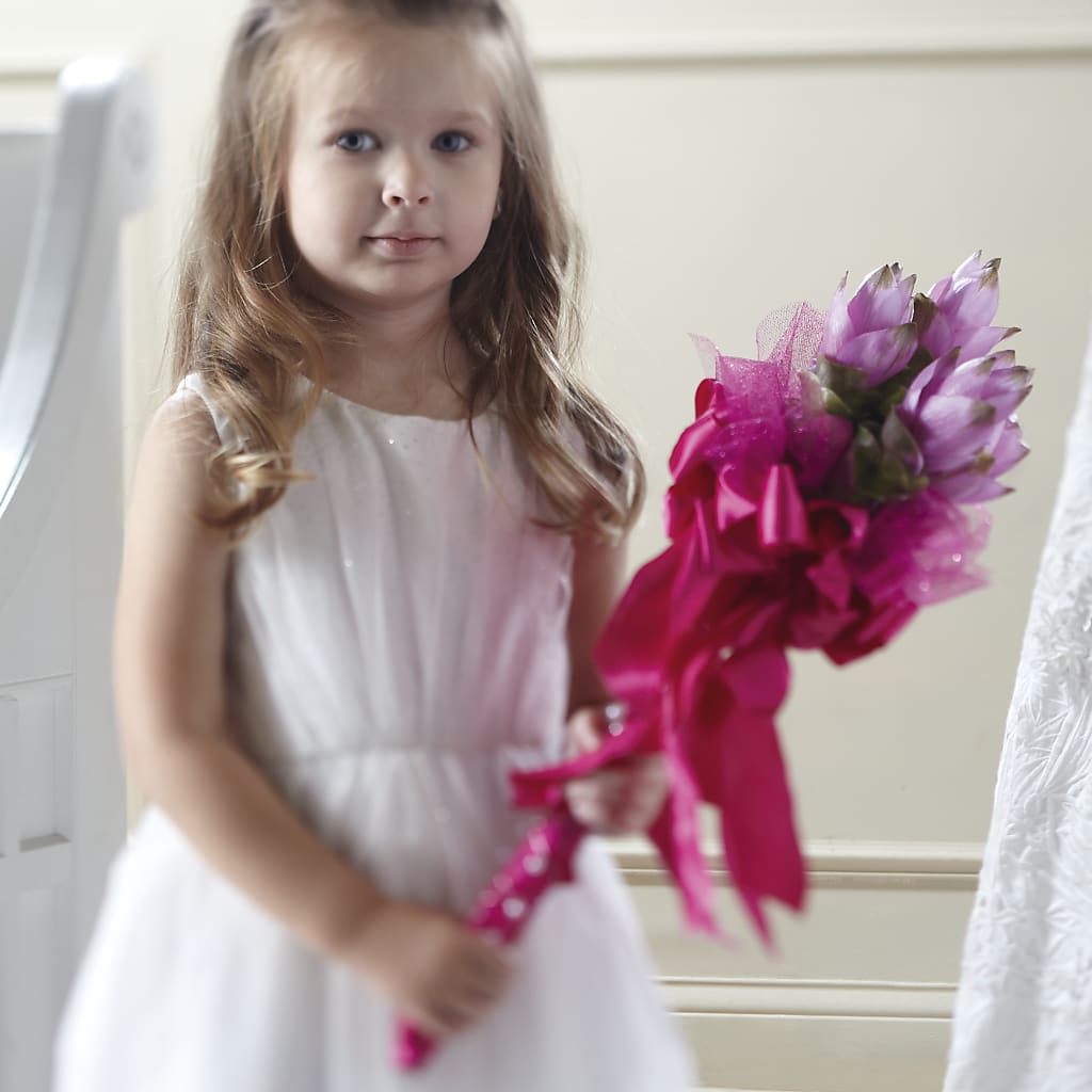 Sparkle Pink Flower Girl Bouquet – A Floral Gallery, Clayton MO