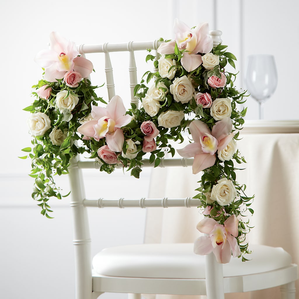 Orchid Rose Chair Décor – A Floral Gallery, Clayton MO