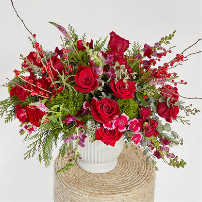Big Red Bow Bouquet –  A Floral Gallery, Clayton MO
