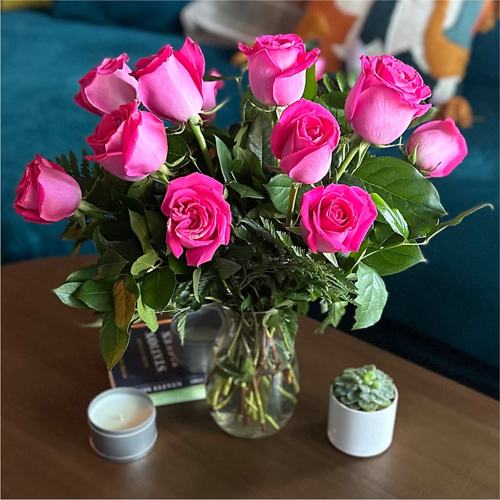 Long Stem Pink Rose Bouquet –  A Floral Gallery, Clayton MO