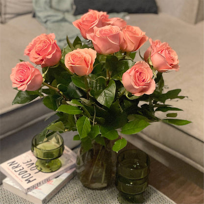 Long Stem Pink Rose Bouquet –  A Floral Gallery, Clayton MO