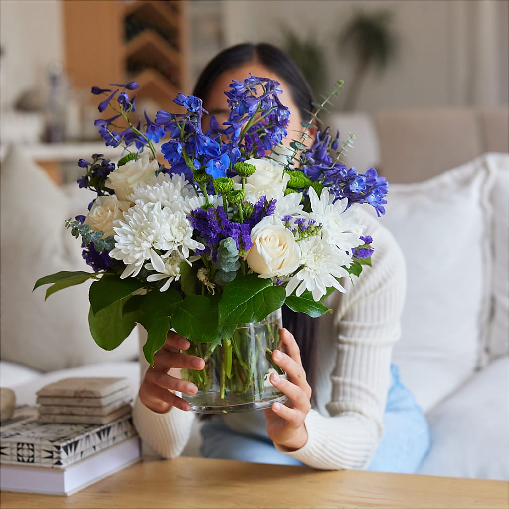 Cerulean Waves Bouquet –  A Floral Gallery, Clayton MO