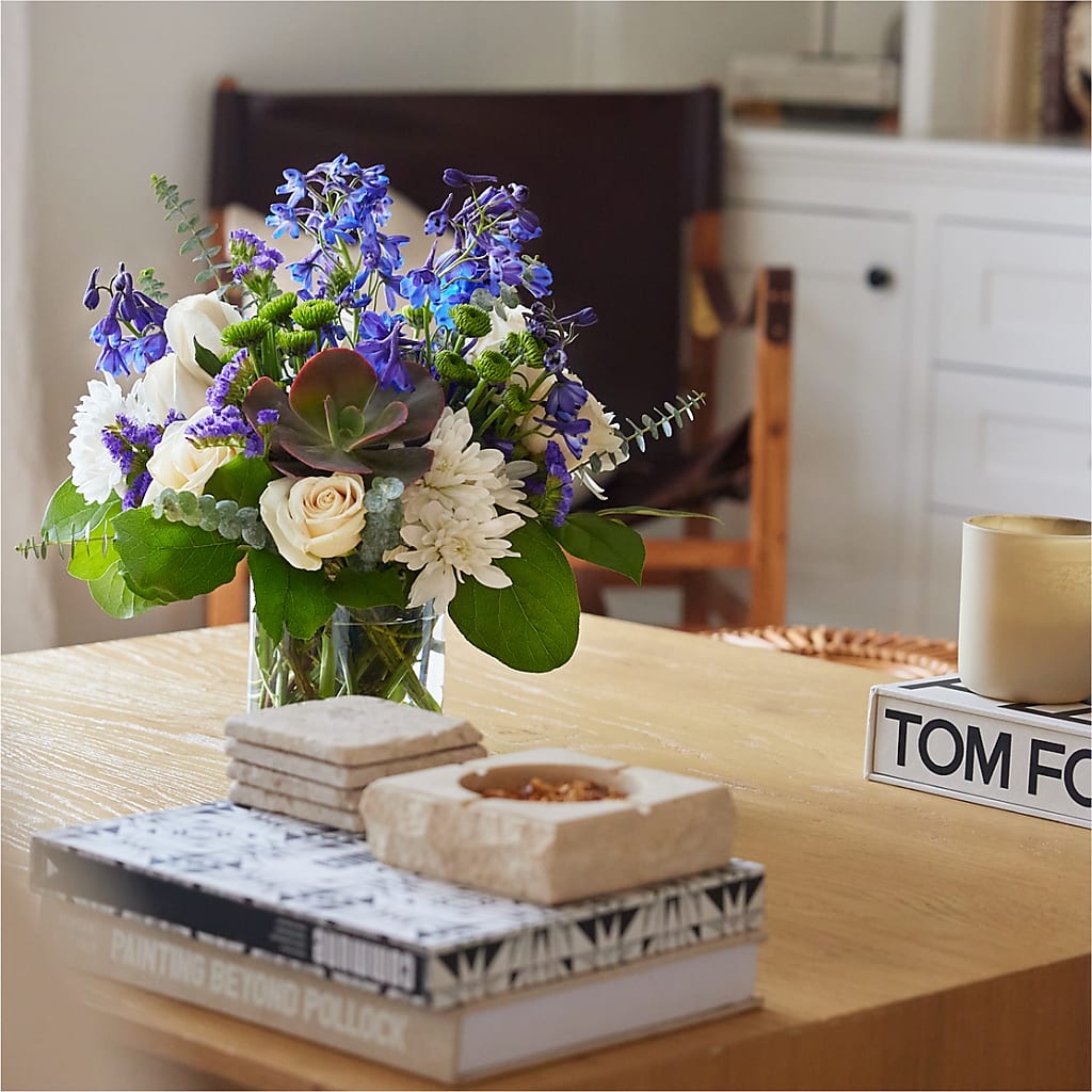 Cerulean Waves Bouquet –  A Floral Gallery, Clayton MO