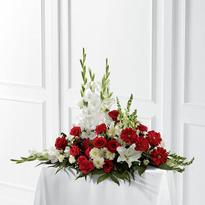 Crimson & White Arrangement –  A Floral Gallery, Clayton MO