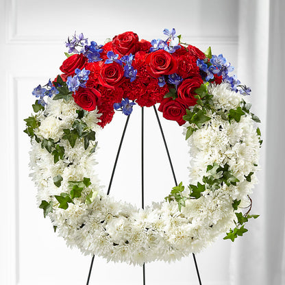 Patriotic Passion Wreath –  A Floral Gallery, Clayton MO
