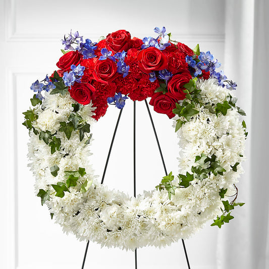 Patriotic Passion Wreath –  A Floral Gallery, Clayton MO