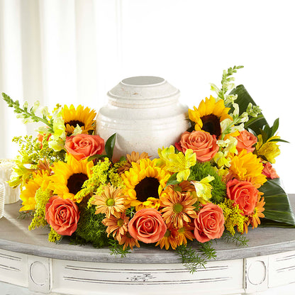 Faithful Sunflower Cremation Adornment –  A Floral Gallery, Clayton MO