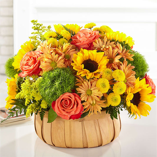 Harvest Sunflower Basket –  A Floral Gallery, Clayton MO