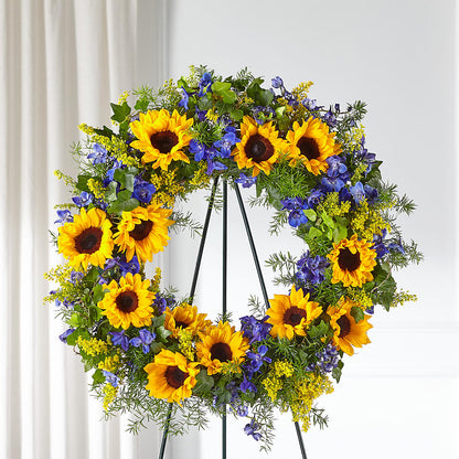 Bright Rays Wreath –  A Floral Gallery, Clayton MO