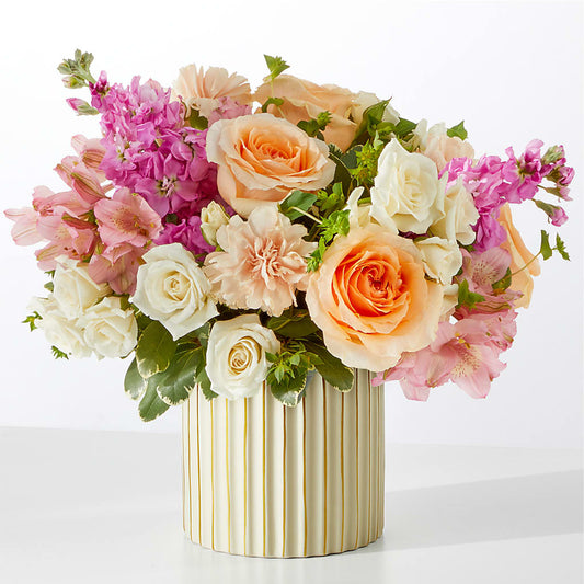 Paradise Bouquet with Ivory Vase –  A Floral Gallery, Clayton MO