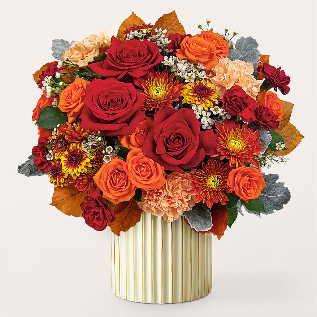 Merlot Bouquet with Ivory Vase –  A Floral Gallery, Clayton MO