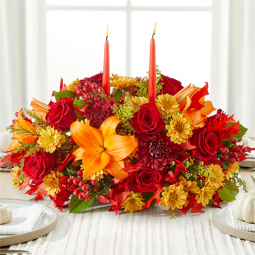 Autumn's Embrace Centerpiece –  A Floral Gallery, Clayton MO