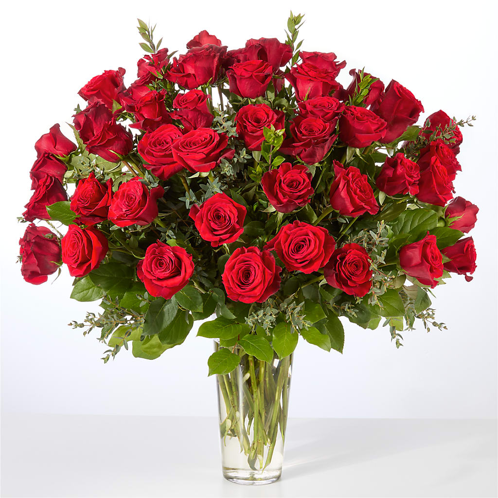 Forever Yours Fifty Stem Red Rose Bouquet –  A Floral Gallery, Clayton MO